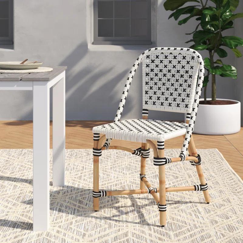 Butler Specialty Company Tenor Rattan Dining Chair - Black / White / Natural