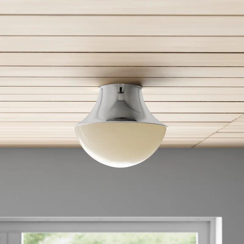 Alistair Single Light Glass Flush Mount