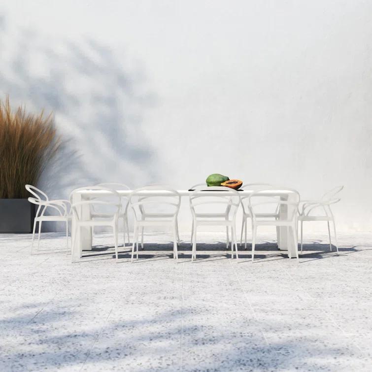 Comet 118'' Rectangular 10 - Person Outdoor Dining Set