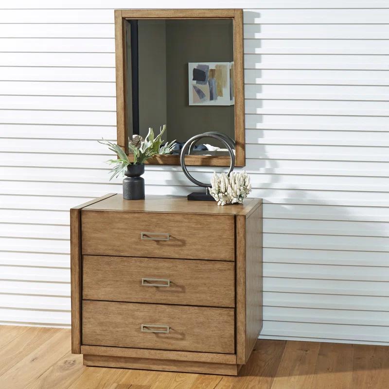 Mercury Row® Bucher Solid And Engineered Wood Flat Mirror