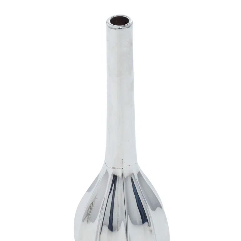 CosmoLiving by Cosmopolitan Ceramic Slim Textured Bottleneck Decorative Vase with Varying Patterns Set