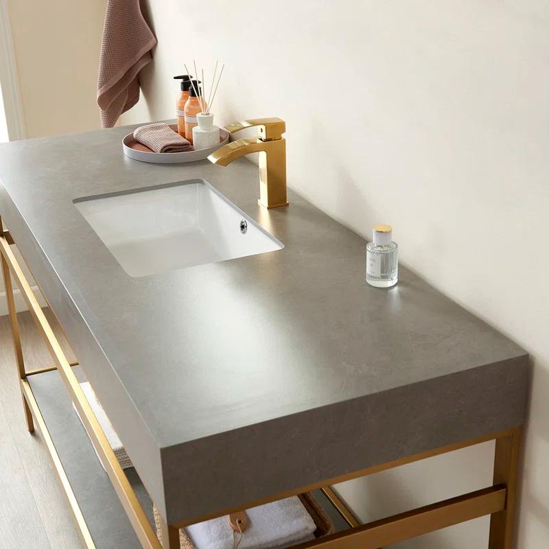 Vinnova 60'' Single Bathroom Vanity with Stone Top