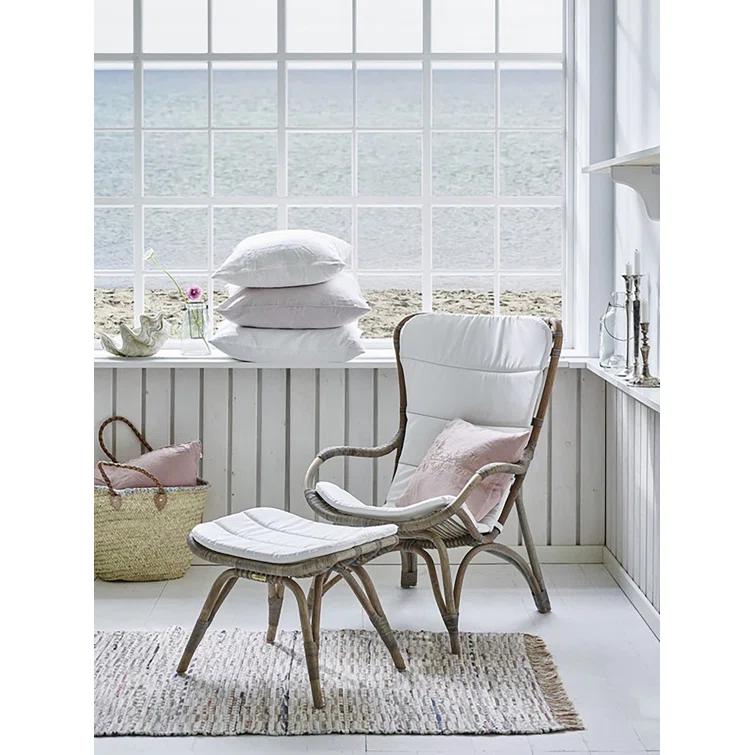 Monet Highback Rattan Lounge Chair and Footstool