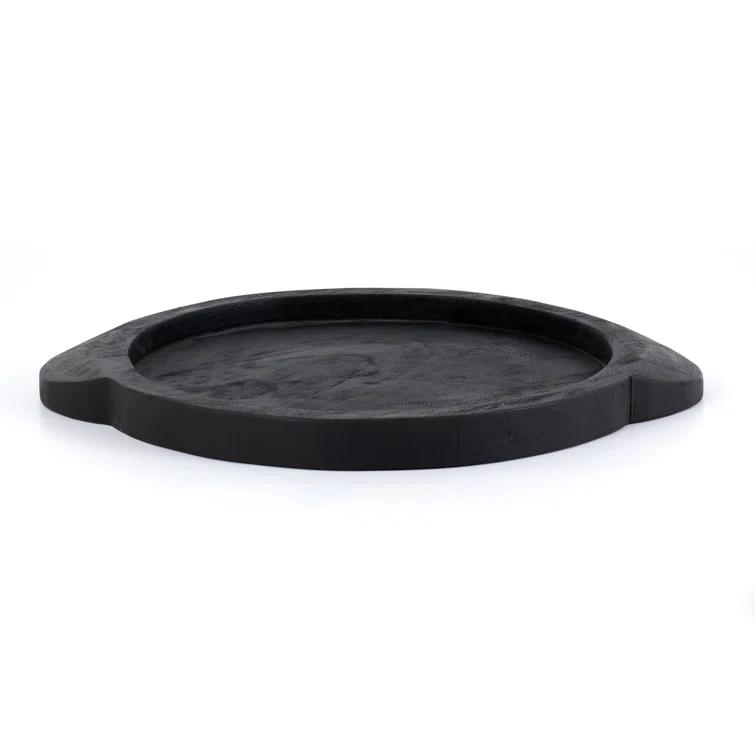 Lylah Round Tray - Carbonized Black