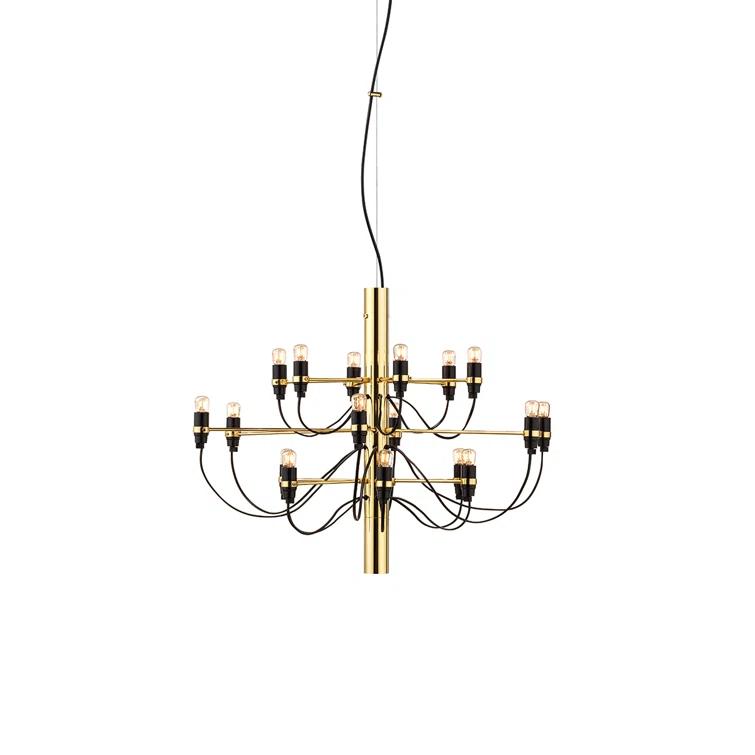 Chrome Mid-Century Modern 18-Light Chandelier