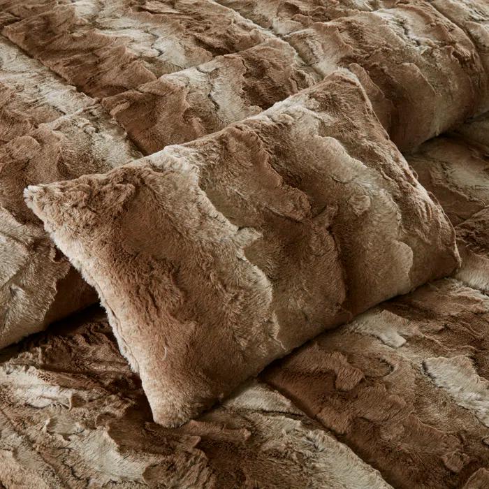 Madison Park Zuri Faux Fur Comforter Set