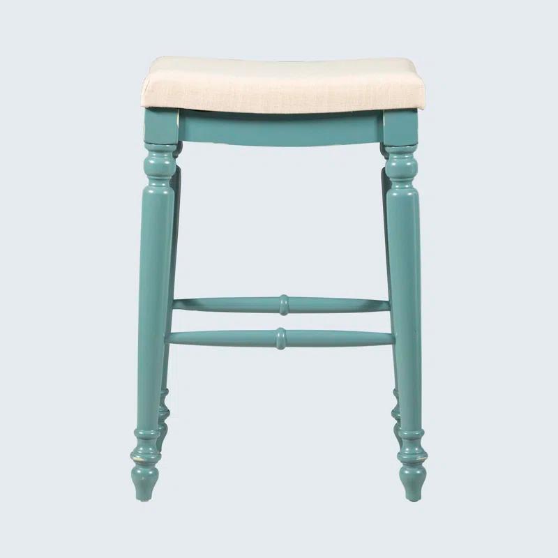 Kelly Clarkson Home Jordyn Backless Upholstered Wood Counter & Bar Stool