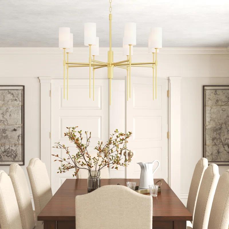 Avonia 8 Light Metal Dimmable Chandelier