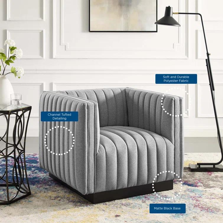 Modway Conjure Channel Tufted Performance Velvet Accent Armchair