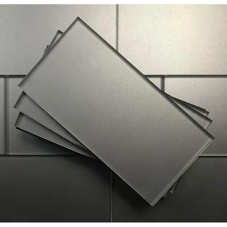 Forever Matte 3 in. x 6 in. Diamond Grade Glass Straight Edge Subway Decorative Kitchen & Bathroom Wall Tile