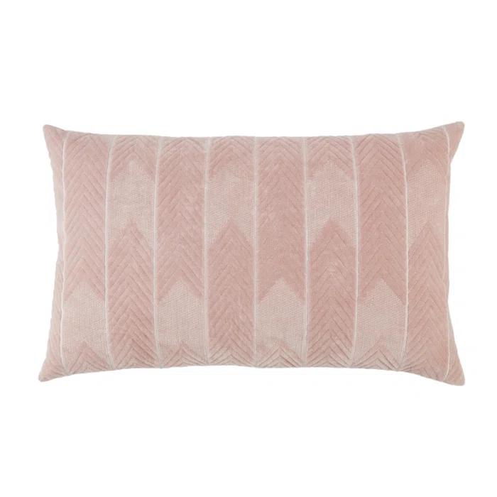 Floretta Embroidered Cotton Lumbar Throw Pillow