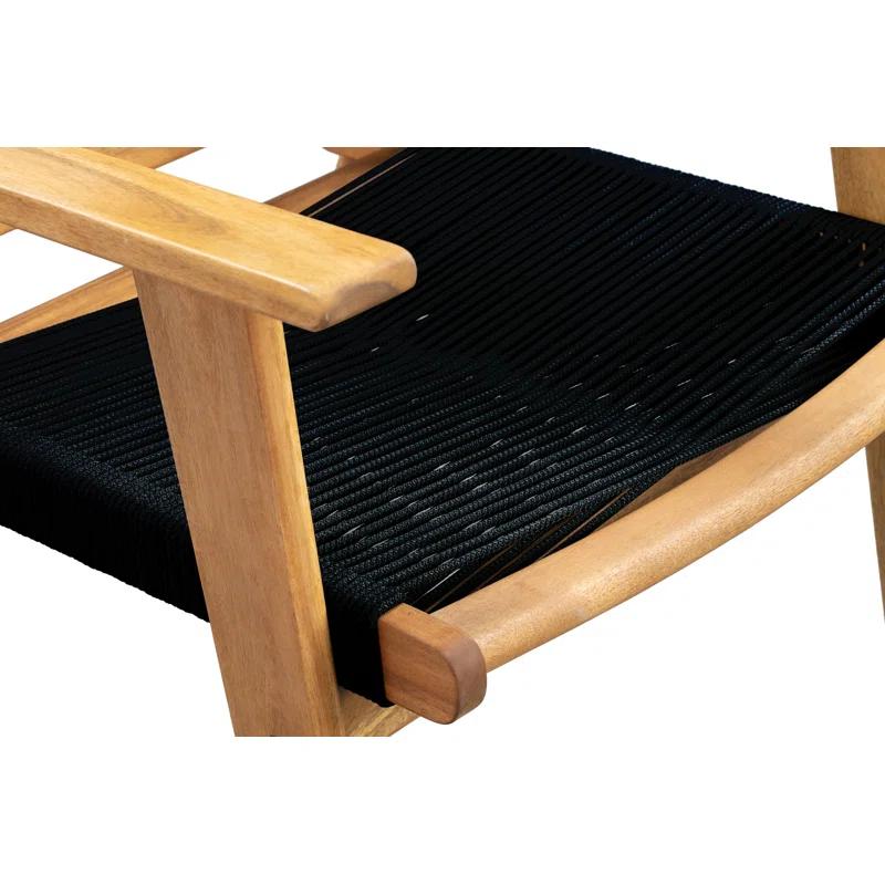PatioSense Patio Sense Kingsmen Armchair ,Natural Finish ,Midcentury Modern Sofa Chair ,Indoor & Outdoors