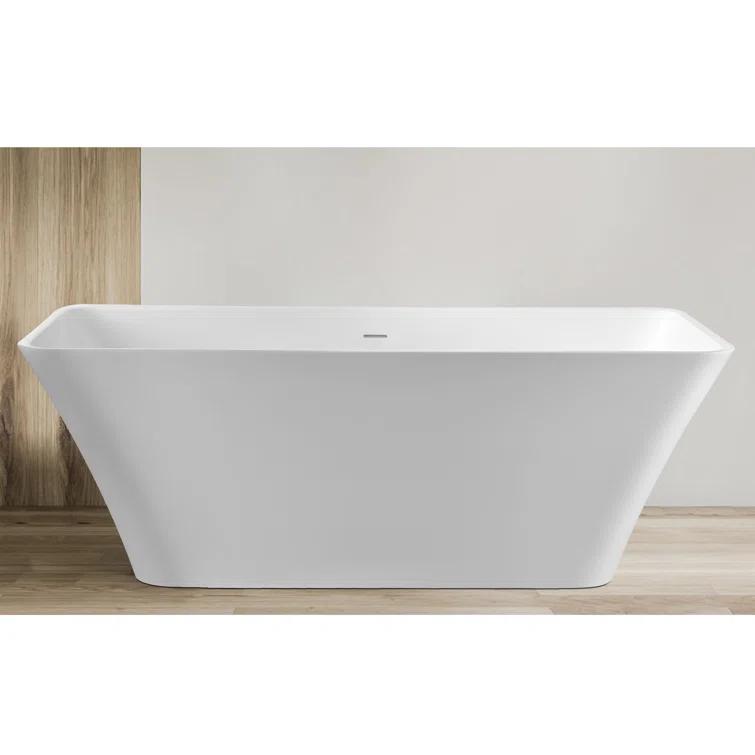 Pulse Showerspas PT-1043-150 59'' x 29.5'' Freestanding Soaking Acrylic Bathtub