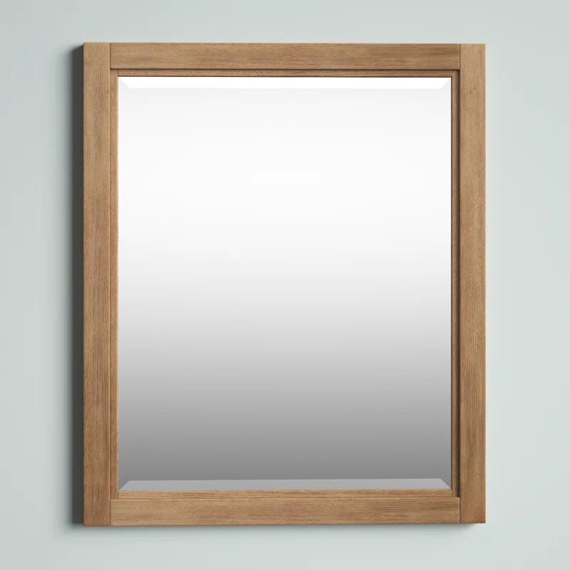 Mercury Row® Bucher Solid And Engineered Wood Flat Mirror