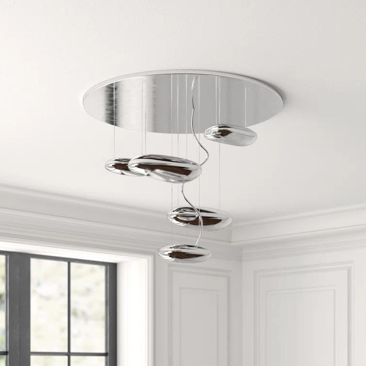 Ross Lovegrove 22" Polished Aluminum LED Chandelier
