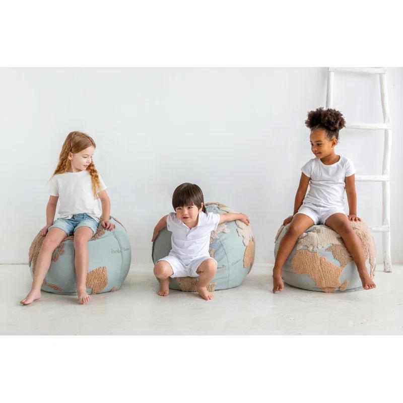 Lorena Canals World Map Pouf