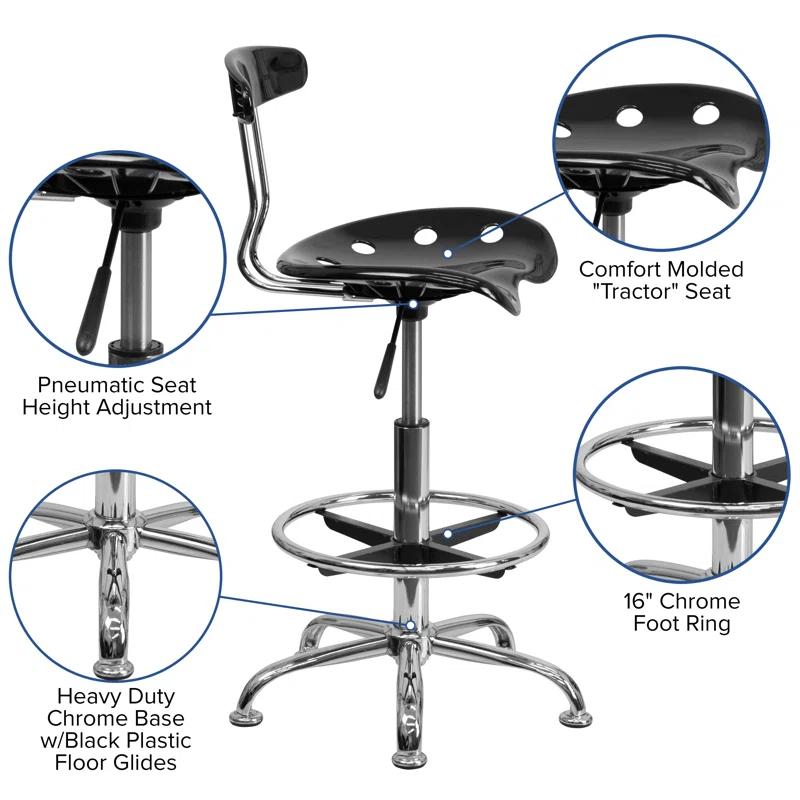 Flash Furniture Monroe Adjustable Height Swivel Bar Stool