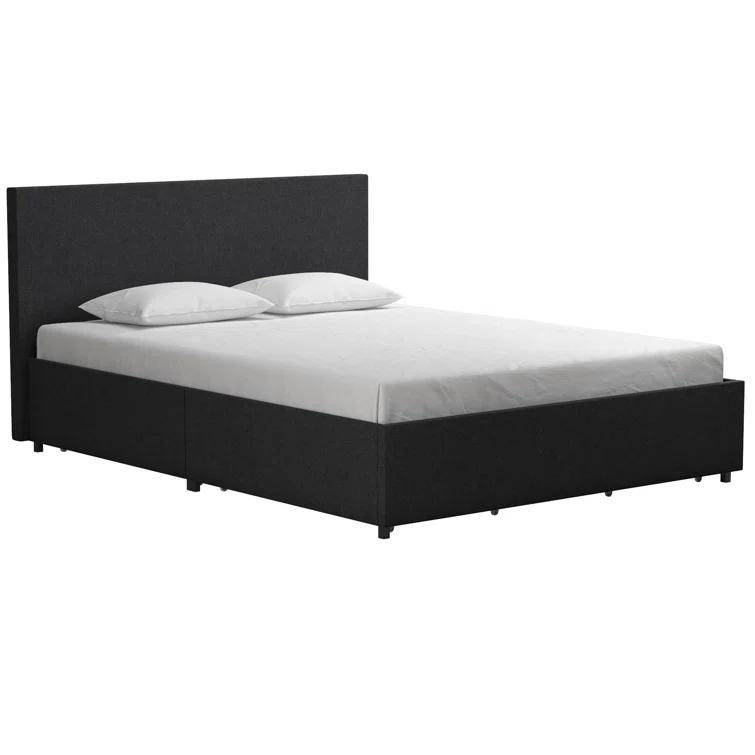 Novogratz Kelly Upholstered Unfinished Platform Storage Bed