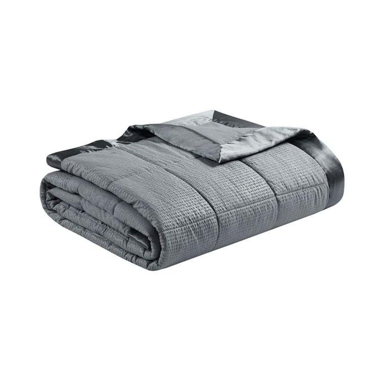 Madison Park Cambria Oversized Down Alternative Blanket with Satin Trim