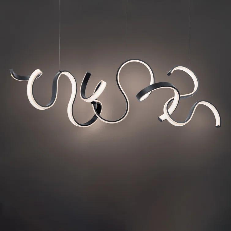 Tempest 1 - Light Black LED Kitchen Island Pendant