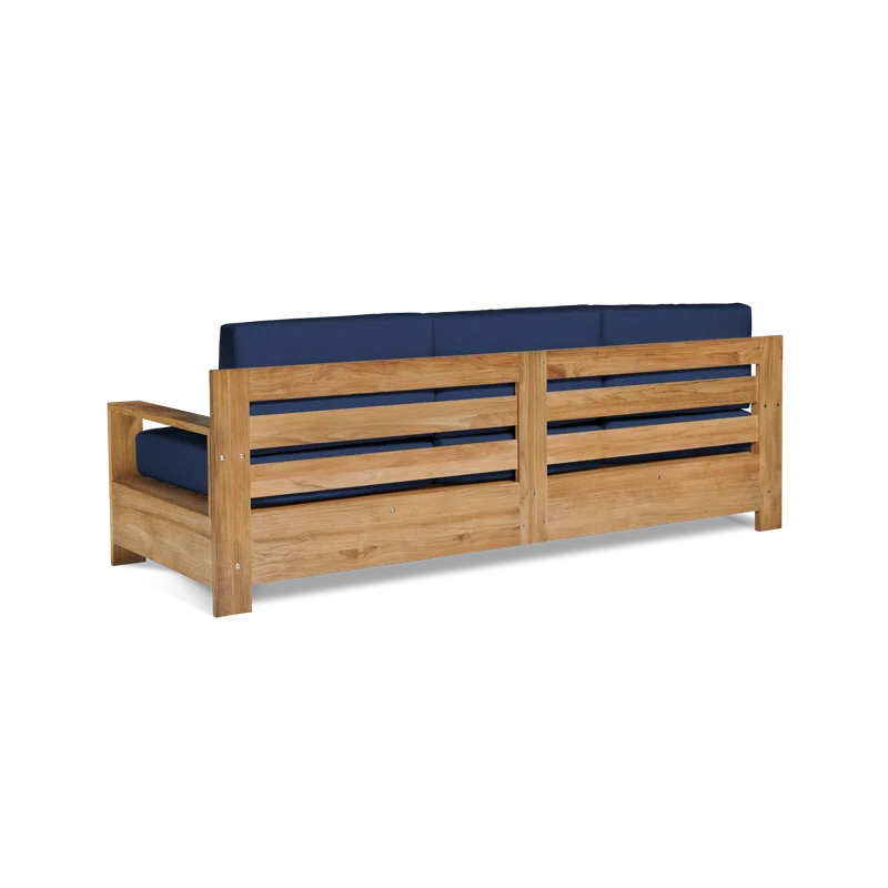Miguelina 87'' Teak Outdoor Sofa with Sunbrella Cushions