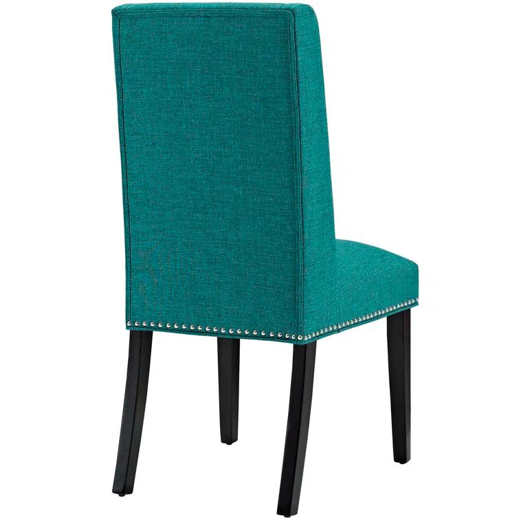 Modway Baron White Vinyl and Wood Frame Dining Chairs