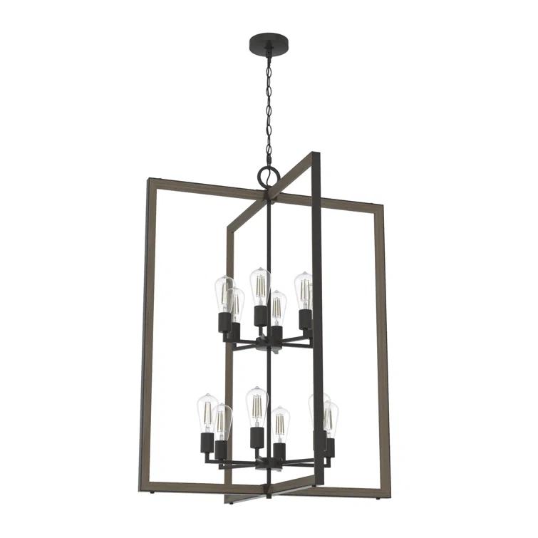 Woodburn 12 Light 30.5 Inch Foyer Pendant Ceiling Light Fixture