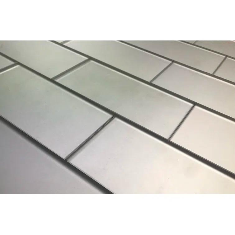 Forever Matte 3 in. x 6 in. Diamond Grade Glass Straight Edge Subway Decorative Kitchen & Bathroom Wall Tile