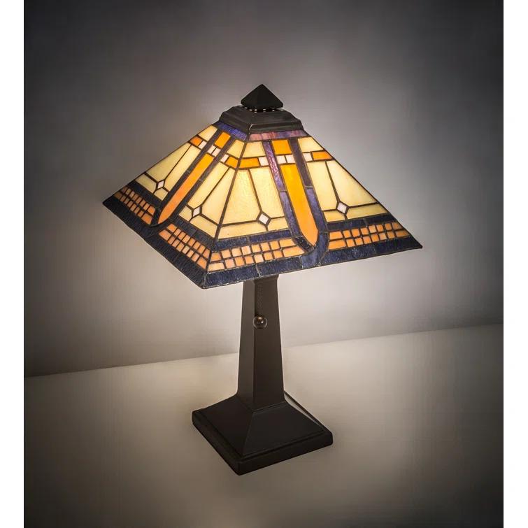 Meyda Tiffany & Stained Glass Metal Table Lamp
