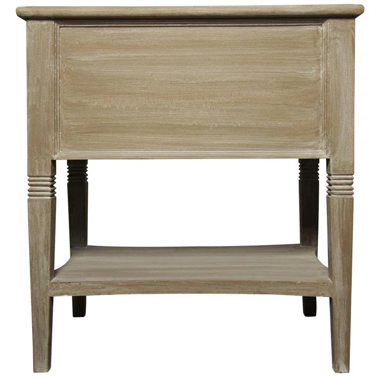 Luna 2 Drawer Nightstand - Weathered