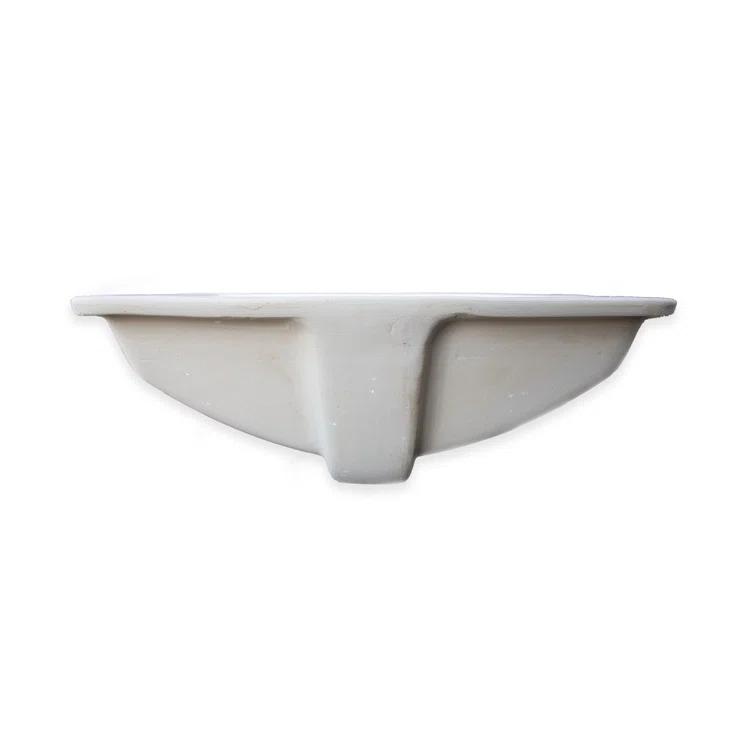 Wells Sinkware RTU2115-7W Wells Sinkware Rhythm Series 14.5'' Ceramic Rectangular Bathroom Sink with Overflow