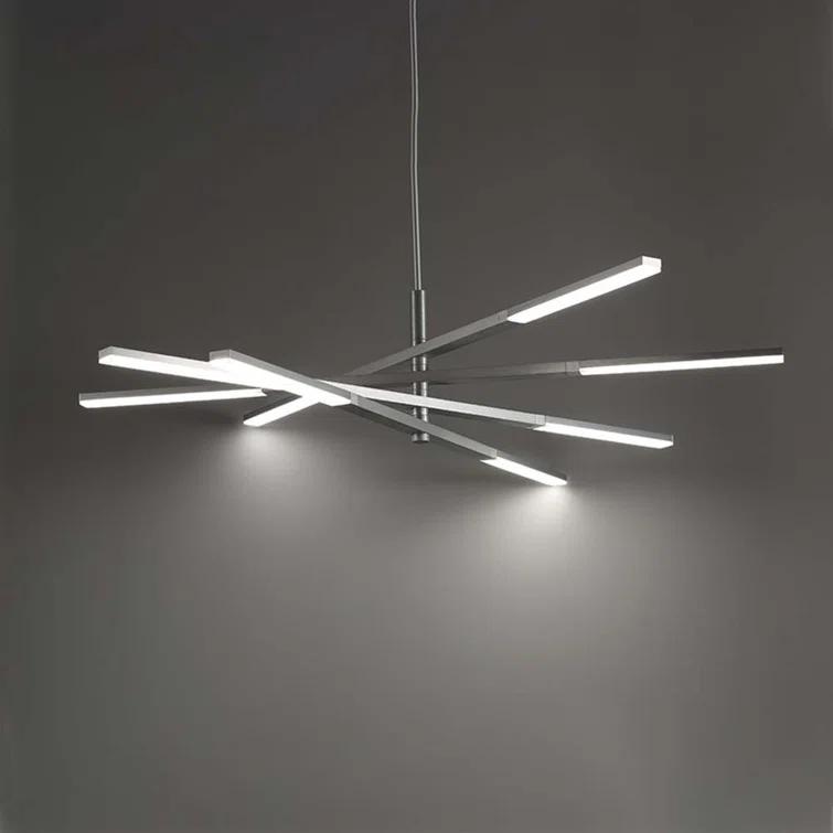 Erik 8 Light Metal Dimmable LED Sputnik Chandelier