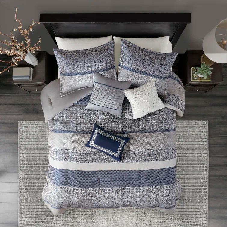 Madison Park Rhapsody 7 Piece Jacquard Comforter Set
