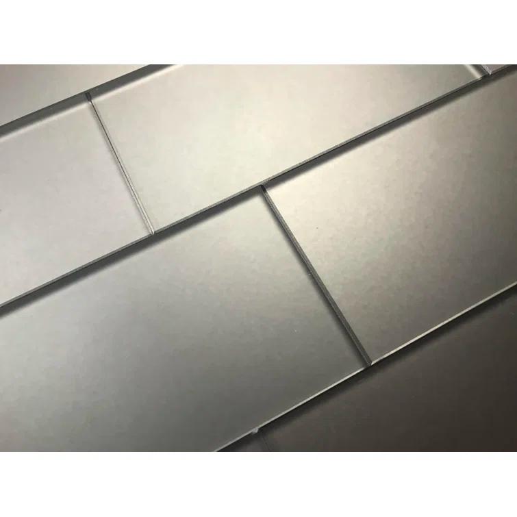 Forever Matte 3 in. x 6 in. Diamond Grade Glass Straight Edge Subway Decorative Kitchen & Bathroom Wall Tile