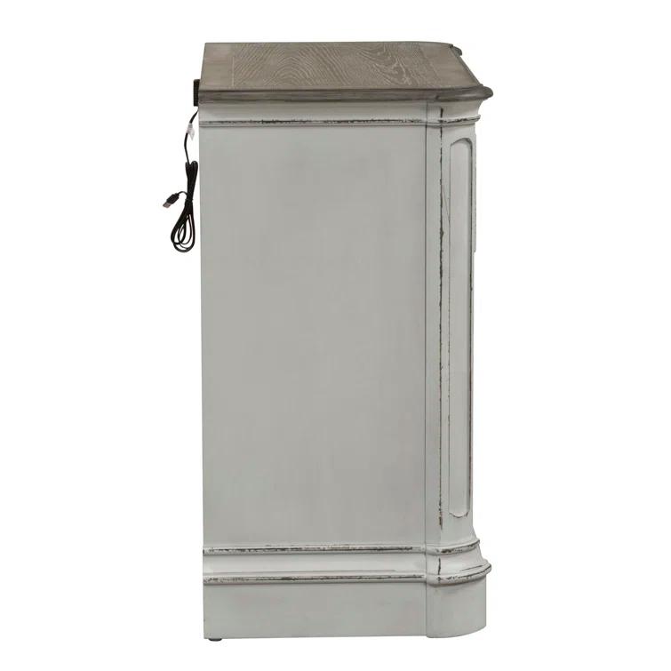 Laurel Foundry Modern Farmhouse® Colchester 3 Drawer w/ Charging Station - Antique White