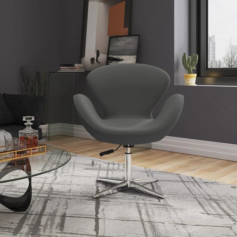 Skakke Upholstered Swivel Accent Chair