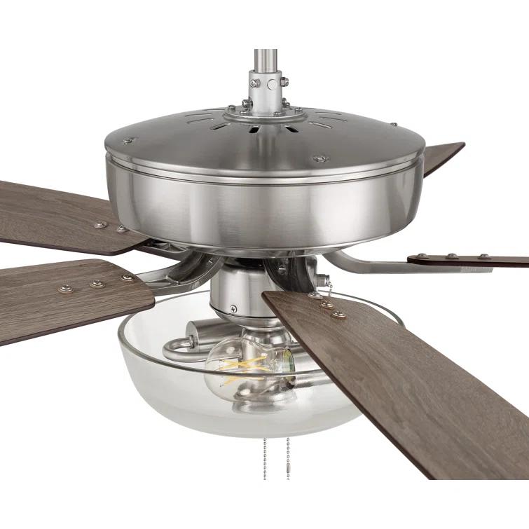 Pro Plus 101 Clear Bowl Light Kit 52'' Ceiling Fan with Light Kit