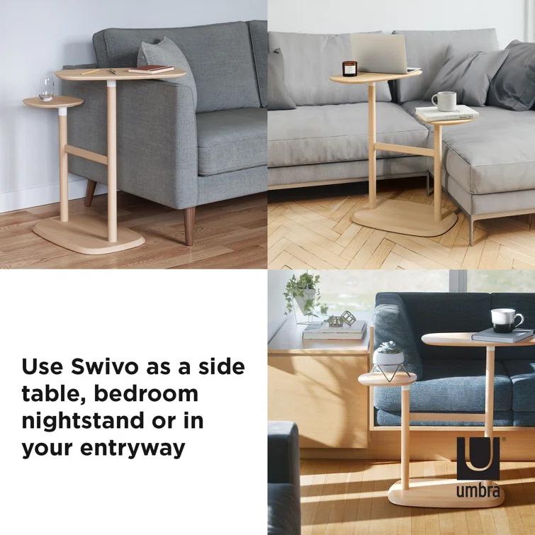 Swivo Solid Wood End Table