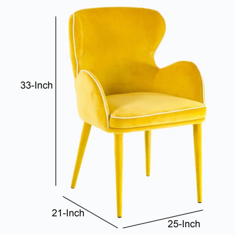 Fabric+Metal Upholstered Armchair