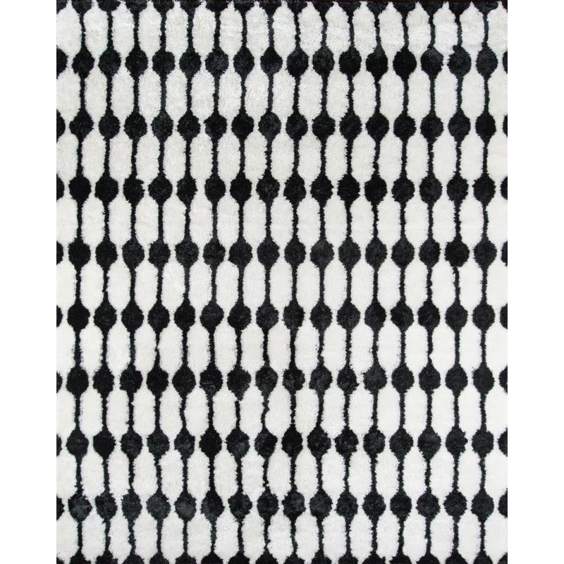Geometric Handmade Black/Ivory Area Rug