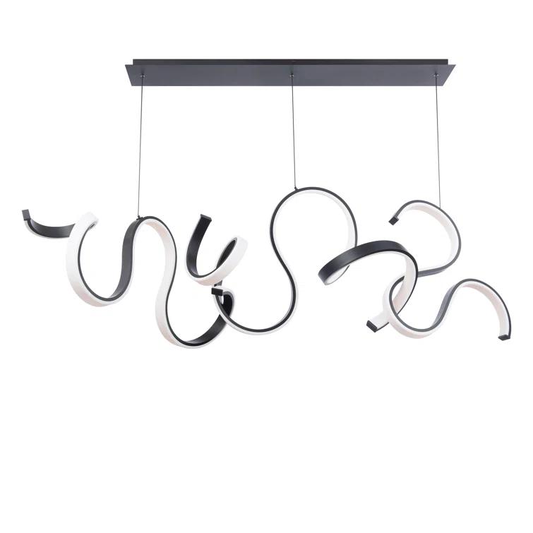 Tempest 1 - Light Black LED Kitchen Island Pendant