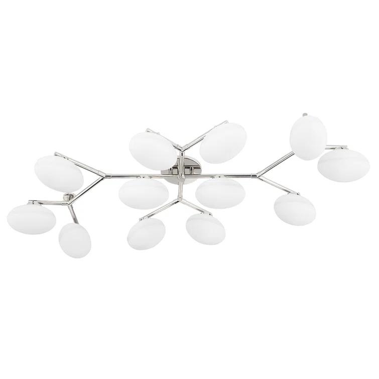 Solange Semi-Flush Mount Light - Polished Nickel / 12 Light