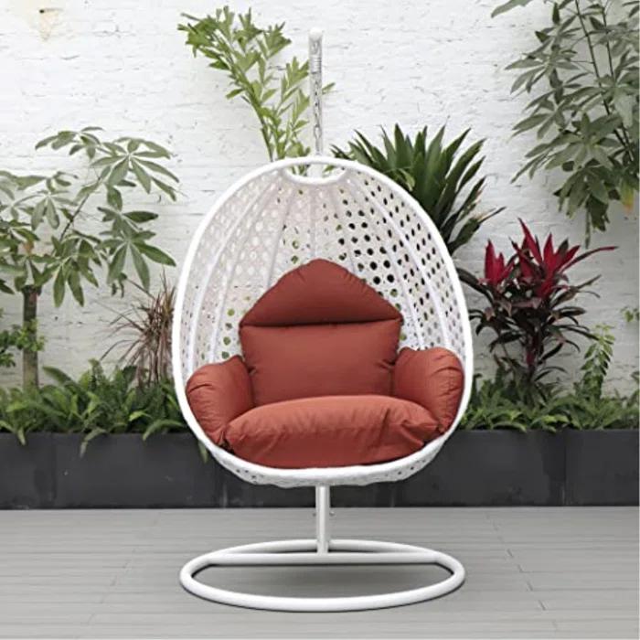 Dakota Fields Brookstonval 1 Person Hanging Egg Swing Chair with Stand