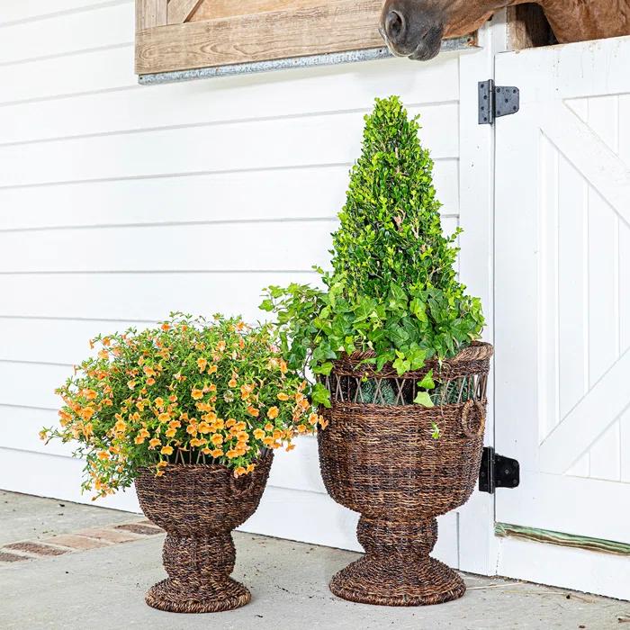 Devon Willow Natural Fibers Urn Planter