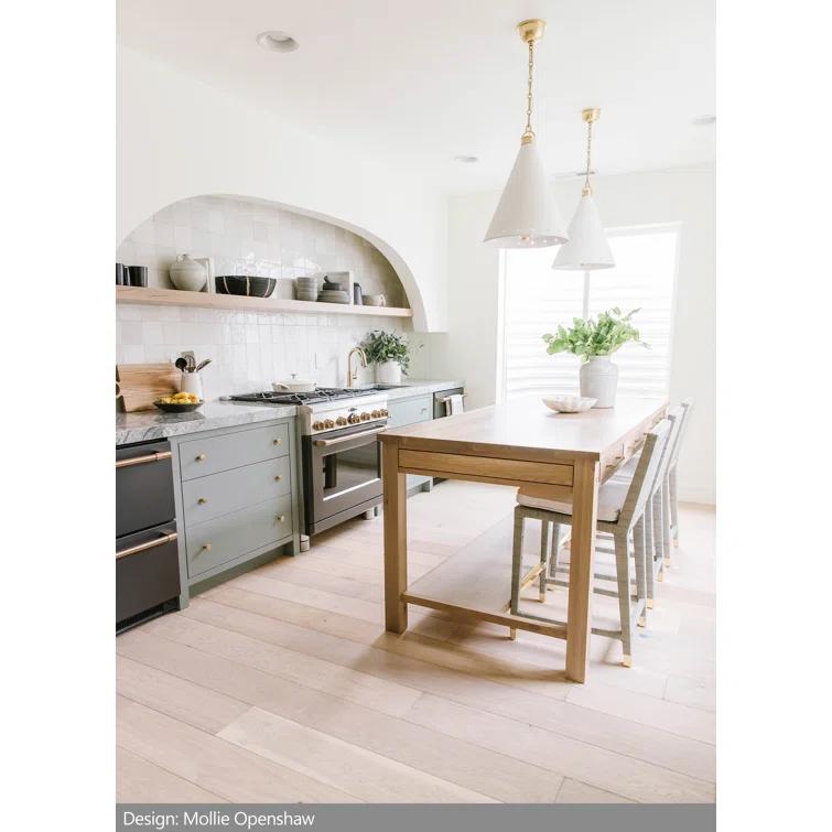 Buxton Pendant Light - White and Brass / Medium