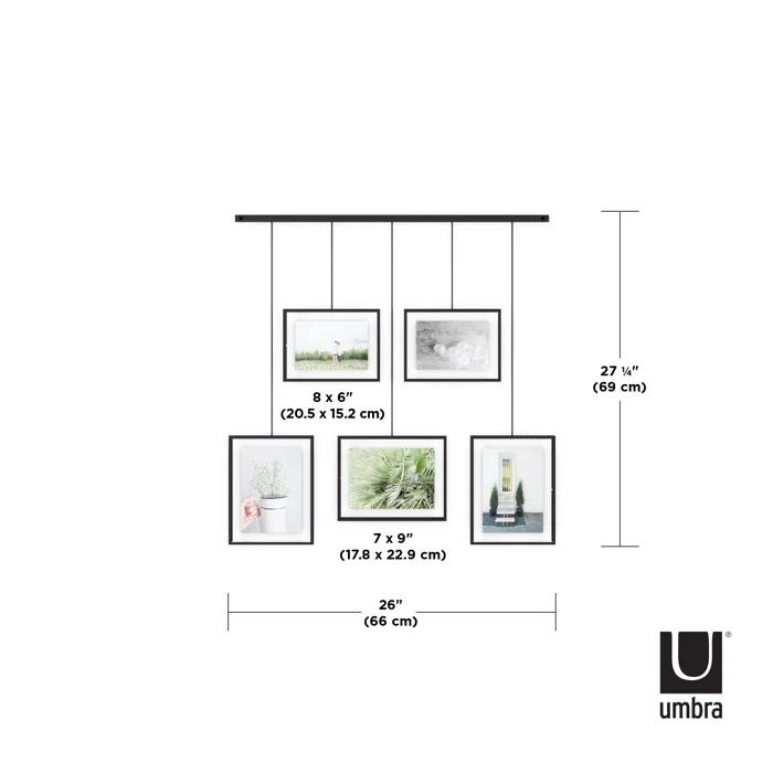 Umbra Exhibit 5-Photo Wall Hanging Picture Frames