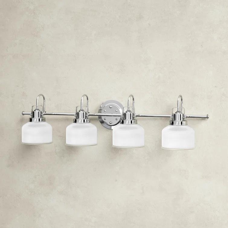 Rosser 4 Light Transparent Dimmable Vanity Light