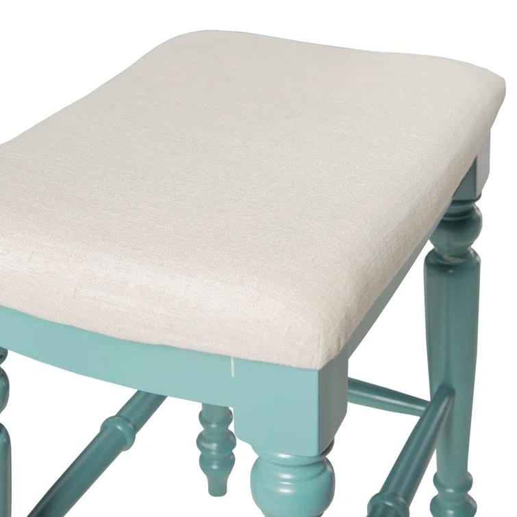 Kelly Clarkson Home Jordyn Backless Upholstered Wood Counter & Bar Stool
