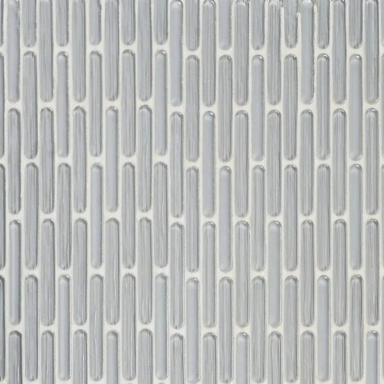 Reed 11.81 in. x 12.04 in. Polished Glass Wall Mosaic Tile (0.98 Sq. Ft. / Each)