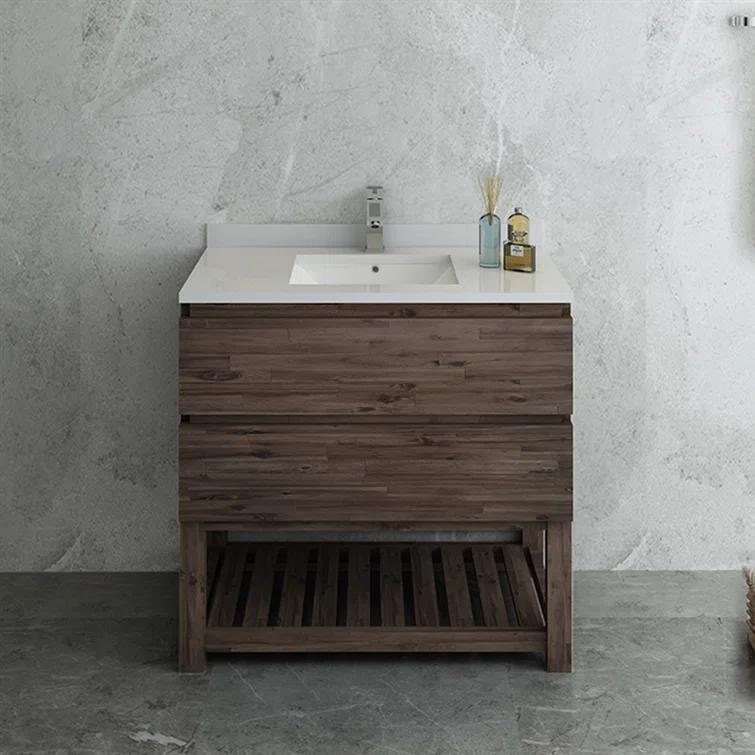 Fresca Formosa 35" Free-Standing Open Bottom Single Bathroom Vanity Base Only